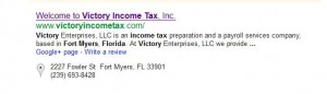 Victory Income Tax