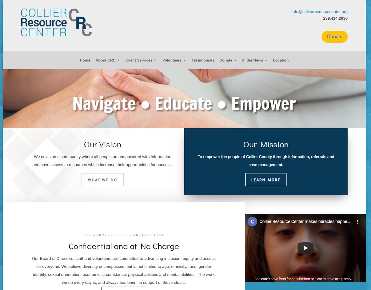 Collier Resource Center homepage