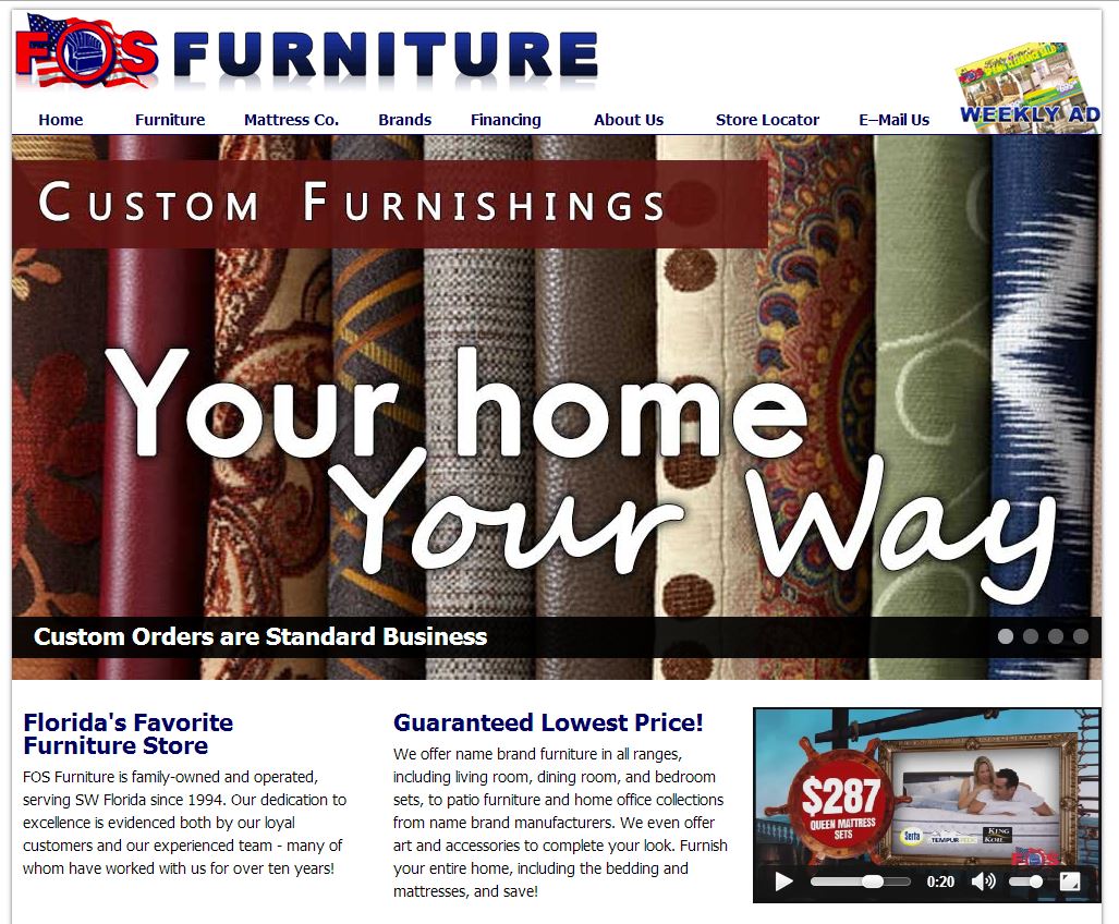 Fos Furniture website